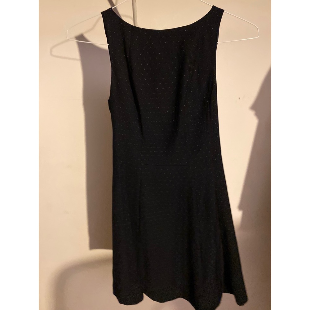 Navy dotted dress